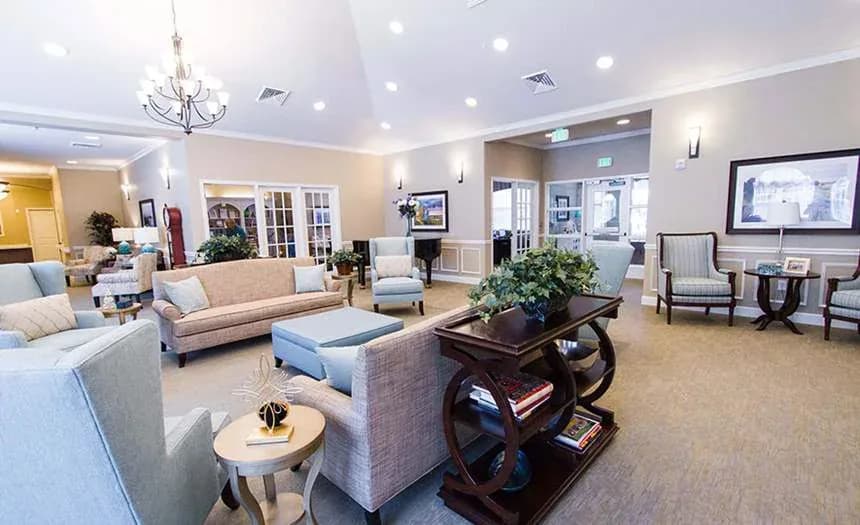 Furnished community living room