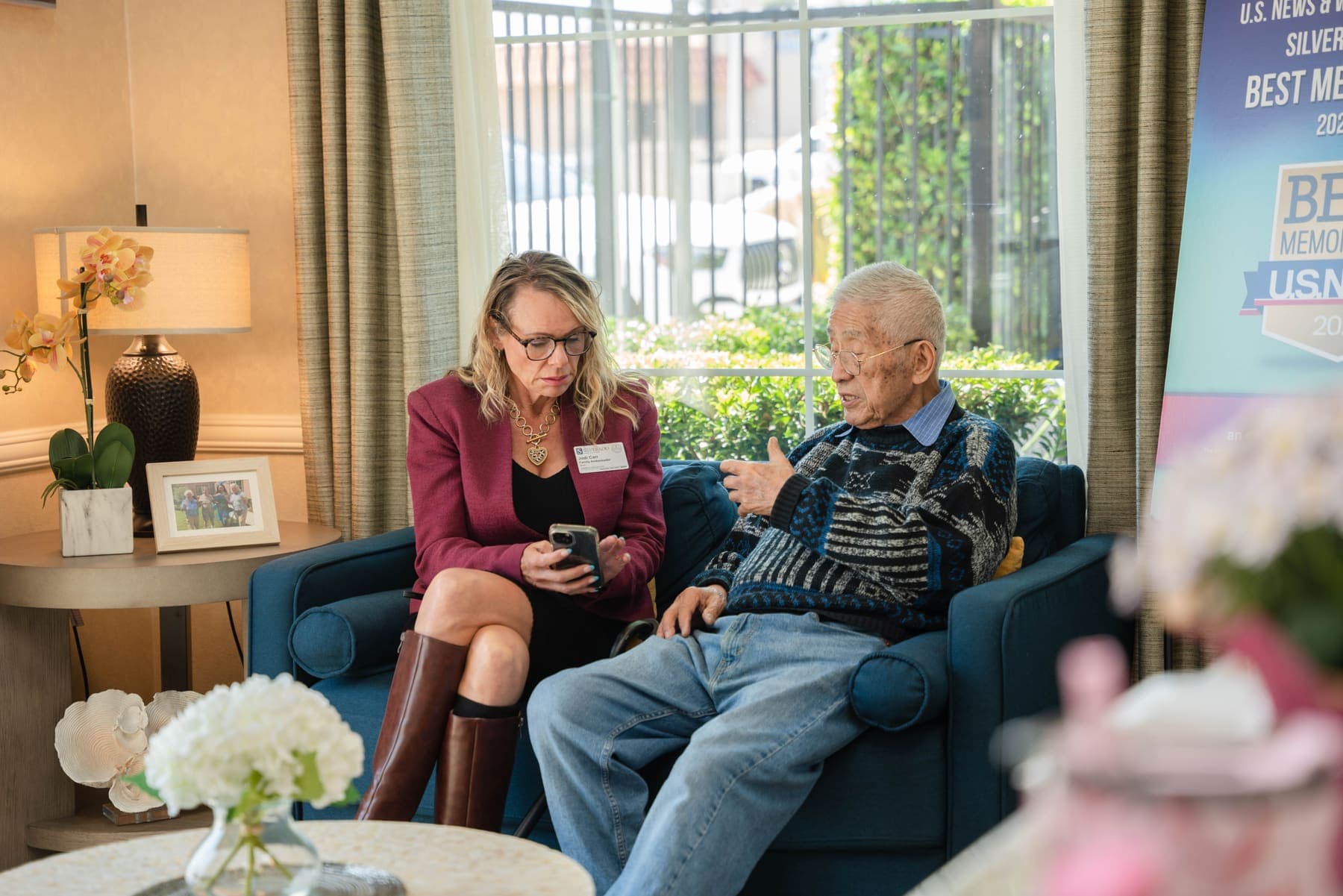 Catching up in the family room