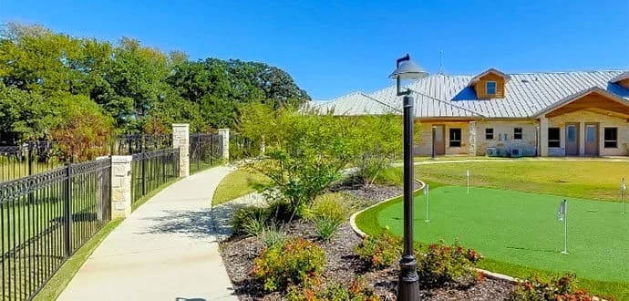 Landscaped courtyard path